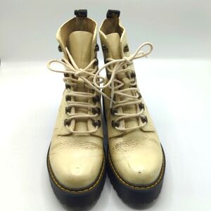 Dr. Marten's Leona Lace Up Boots In Bintage Taupe